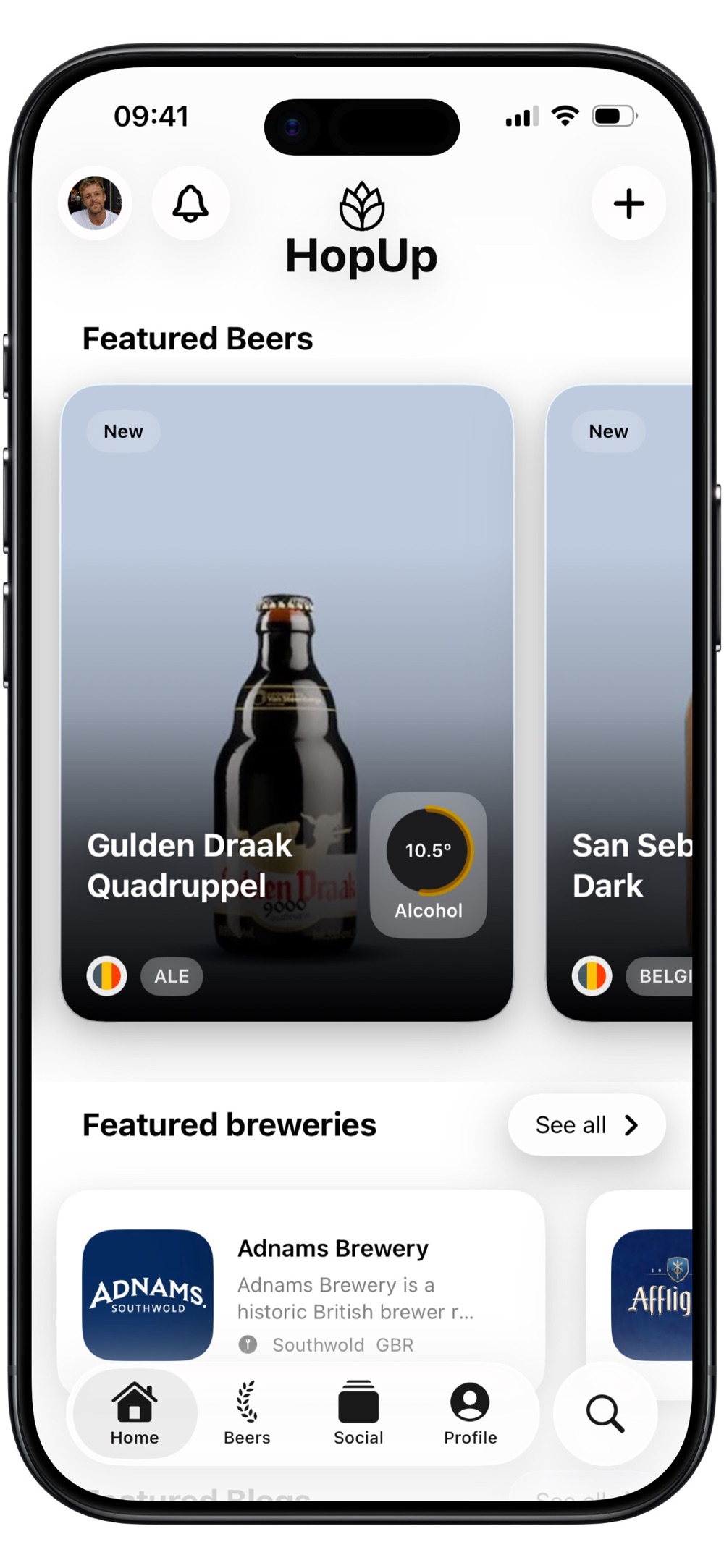 Captura de HopUp en el App Store