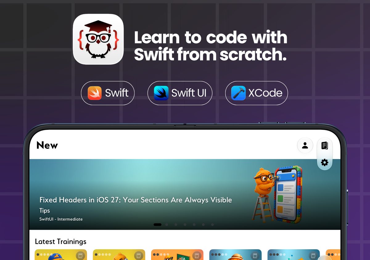 Learn to code with Swift from scratch: What's New brings the latest courses, mini-courses and podcasts together.