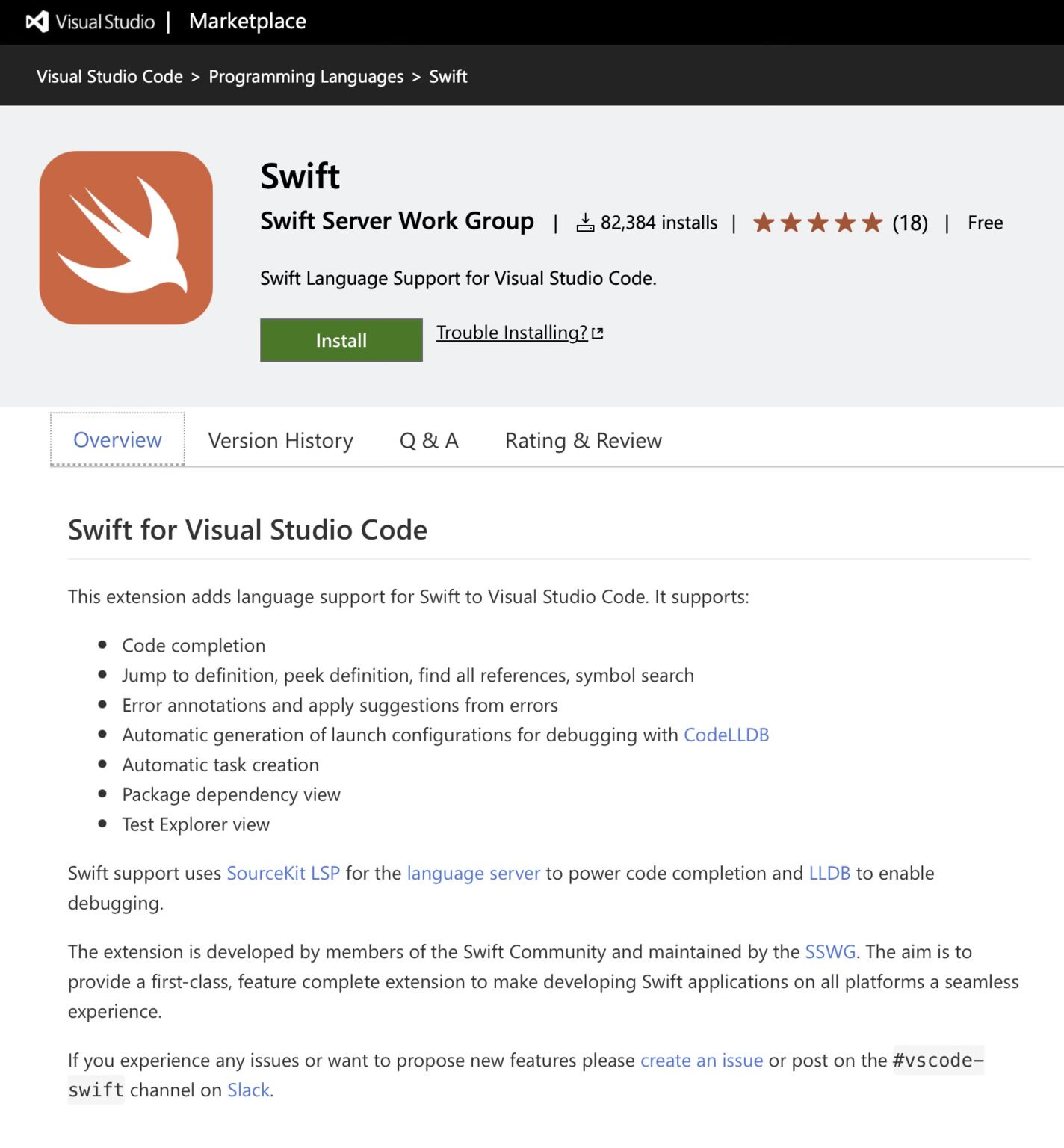 Conoce más sobre la extensión de Swift para Visual Studio Code