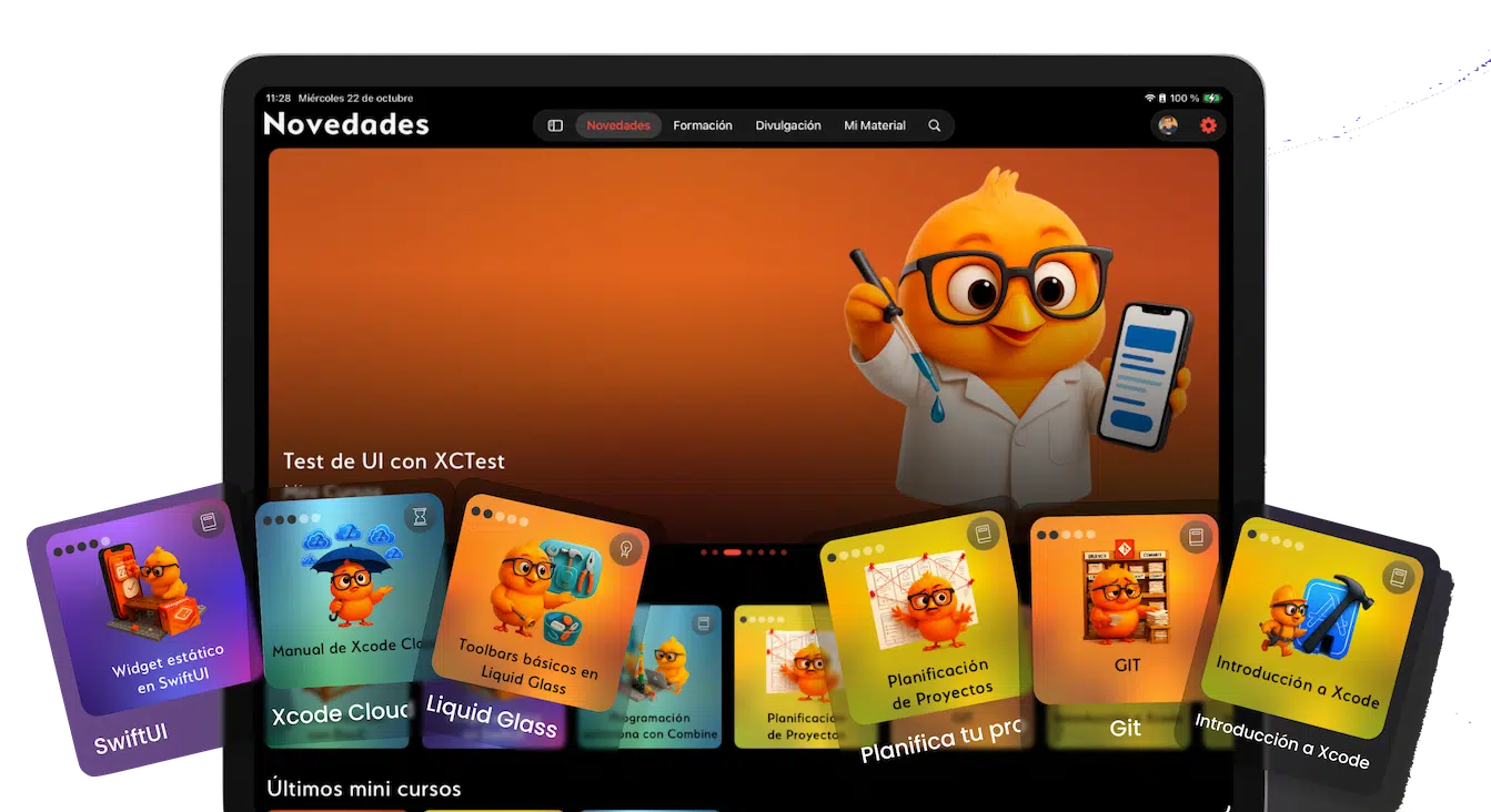 Interfaz de Be Native mostrando rutas de aprendizaje