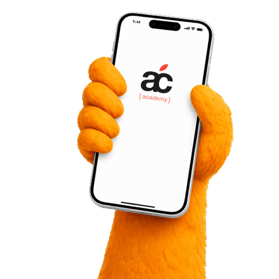 Mano con logo AC Academy Icono de mano con logo Apple Coding Academy